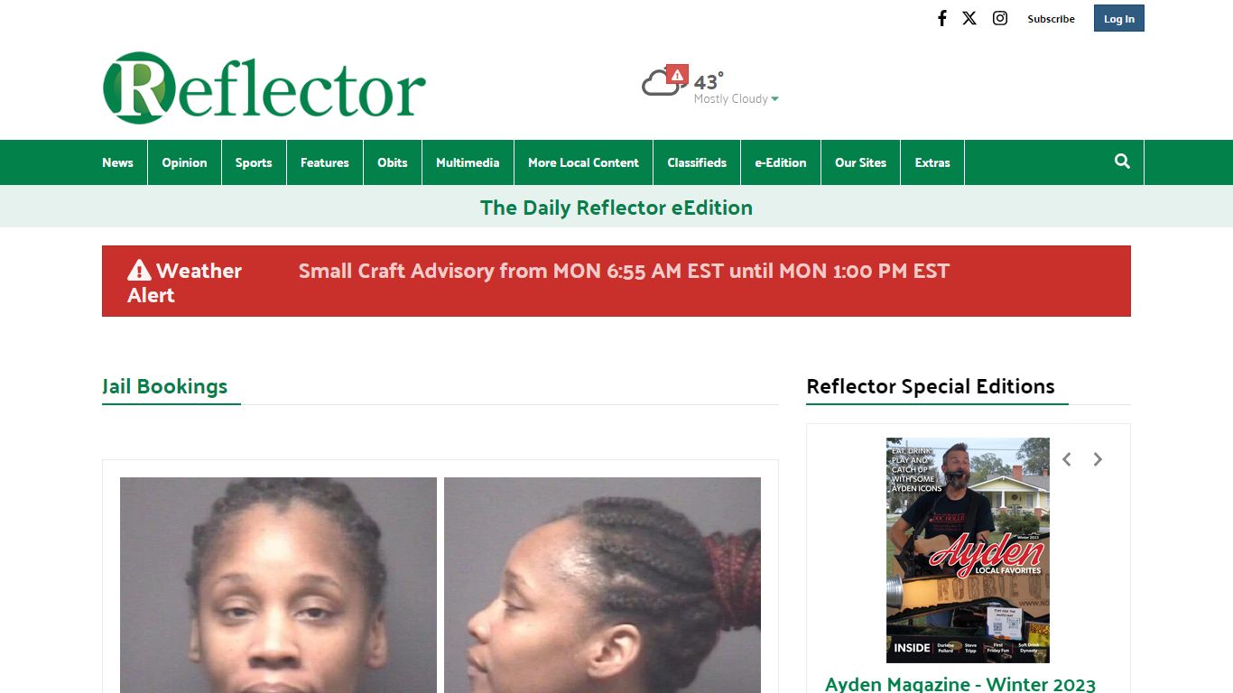 Jail Bookings | reflector.com